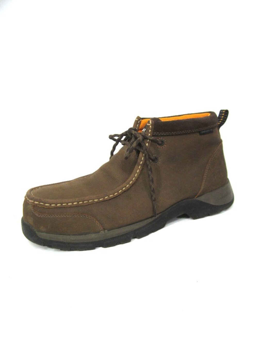 Ariat Mens 10D Edge LTE Moc Composite Safety Toe Boots Brown Nubuck Leather